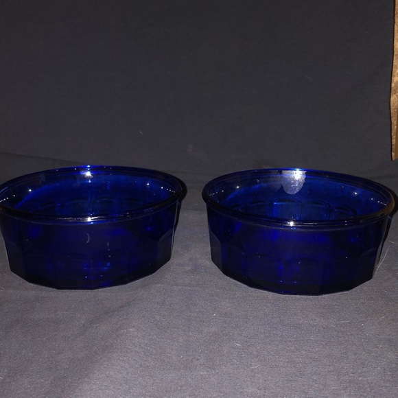 Arcoroc France Other - Two 5 1/4” Cobalt Blue Bowls